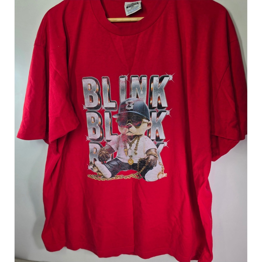 Vintage Pro Athletic Blink Blink Hip Hop Teddy Bear Shirt Red 2XL